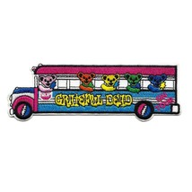 GRATEFUL DEAD BUS IRON ON PATCH 6&quot; Dancing Bears Deadhead Embroidered Ap... - $4.95