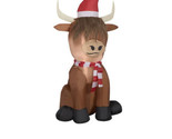 Holiday Time HIGHLANDER SCOTTISH COW 3.5 ft Christmas Airblown Inflatable - $54.99