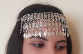 Pomegranate Forehead Silver Plated Drop, Armenian Headpieces Drop - $58.00