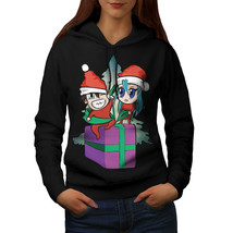 Wellcoda Elf Gift Love Womens Hoodie, Festive Casual Hooded Sweatshirt - £29.17 GBP