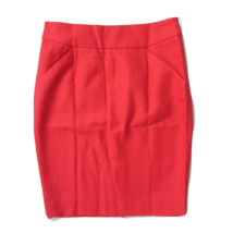 NWT J.Crew Factory The Pencil in Poppy Double Serge Cotton Skirt 0 $75 - £19.18 GBP