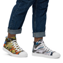 Sneakers HIGH-TOP Men By Vincente Model Odin Ra - Feat P.R. D&#39;orlando&#39;s Art - £119.13 GBP