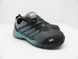 HELLY HANSEN Women&#39;s Adel Aluminum Toe CP Safety Shoes Black/Blue Size 7M - $28.49