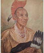Black Hawk - Sauk PRINT- NATIVE AMERICAN INDIAN ART VINTAGE James Vlasat... - $19.99