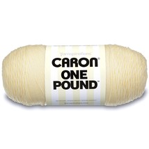 Caron One Pound Solids Yarn, 16oz, Gauge 4 Medium, 100% Acrylic - One Pound Crea - £26.08 GBP