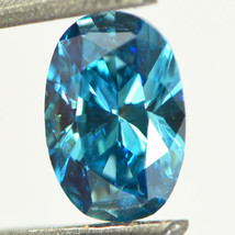 Oval Shape Diamond Loose Fancy Deep Blue SI2 IGI Certified Enhanced 0.90 Carat - £1,027.17 GBP