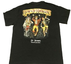 Pirate Skull Hows It Hanging Mens Size M Tee Black Pirates Skeletons - £23.79 GBP