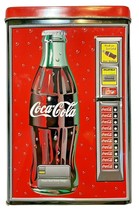 Drink Coca Cola Collectible Tin Box Vending Size 6.5 Inches Tall - £10.03 GBP