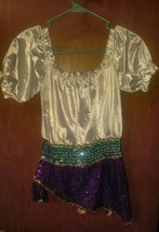 Leos Dancewear White With Purple Sequin Girls Youth MC? - $14.99