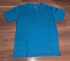 True Classic Henley Shirt Short Sleeve Cotton Poly Blend Men Size X LARG... - $276.38 MXN