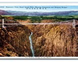 Panorama of Hanging Bridge Royal Gorge Colorado CO UNP WB Postcard N18 - $3.91
