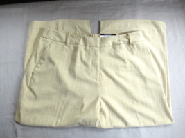 Worthington pants cropped faux linen 14W sesame wide leg  inseam 22&quot;  Ne... - $15.63