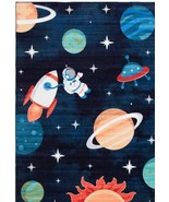 Rugease Rug Multicolor Outer Space Children 4&#39; X 6&#39; Stain Resistant Rect... - $89.99