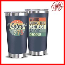 50th Birthday Insulated Tumbler - Navy Stainless Steel 20 oz Gift for Hi... - $669.77 MXN