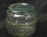 Vintage 1914 Glass Water Container Tank Filling Jar 7&quot; Tall x 7&quot; Diameter - $29.39
