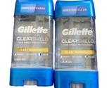 2 Gillette Clear Shield 72hr Sweat Protection Gel Clase Mundial 3.8oz Ea... - $24.99