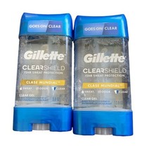 2 Gillette Clear Shield 72hr Sweat Protection Gel Clase Mundial 3.8oz Each 6/25 - £19.95 GBP