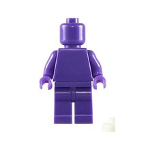 Gift Hobby Dark Purple blank plain Minifigure US - £5.70 GBP