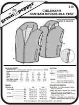 Children&#39;s Santiam Reversible Vest #112 Sewing Pattern (Pattern Only) - $8.00
