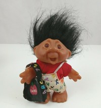 Vtg 2001 Playmates Toys MS. Nelly Knowhow 5&quot; Troll Doll Complete Outfit &amp; Bag - £11.37 GBP