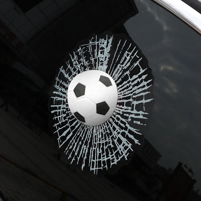 Car Styling 3D ball Car Stickers Funny Auto Ball Hits Car Body Window Sticker Se - £59.20 GBP