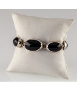 Magnifique Mexicain Taxco JLAM TR-18 Argent &amp; Onyx Bracelet 16mm - €198,18 EUR