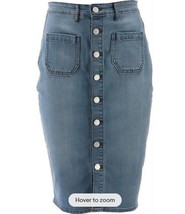 Haute Hippie Tribe &#39;Darcy&#39; Denim Skirt (Light Wash, Plus 28) A374889 - $17.18