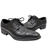 ECCO Tray Tech Cap Toe Dress Shoes Size 8-8.5 EU 42 Leather Black - $64.35