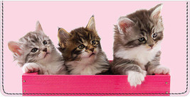 Precious Kittens  Leather Checkbook Cover - £18.12 GBP