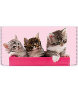 Precious Kittens  Leather Checkbook Cover - £18.23 GBP