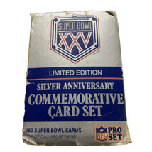 Super Bowl 25 XXV Limited Edition Silver Anniversary Commemorative Card Set - £15.72 GBP