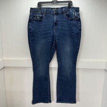 Judy Blue Jeans Womens 24W Bootcut Blue Stretch Denim Split Hem Western Cowboy - £31.45 GBP