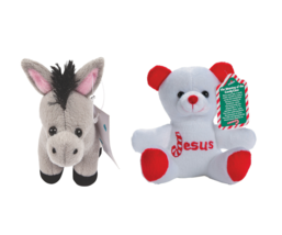 Legends of the Donkey &amp; Candy Cane Bear Plush Animals Stocking Stuffer Christmas - £10.75 GBP