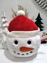 NWT Cynthia Rowley Frosty Snowman Decorative Christmas Pillow  - £35.03 GBP