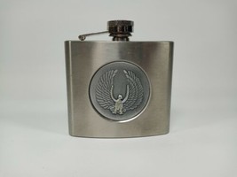 Stainless Steel Flask Eagle Screw Top Lid - 5 oz. Great Gift For Him - £4.71 GBP