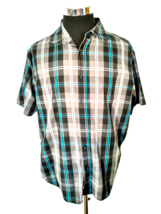 Beverly Hills Polo Club Shirt Men&#39;s Size - Multicolor Plaid Button Front - £7.47 GBP