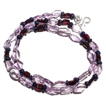 Amethyst Natural Gemstone Beads Multi Shape Strand Length 19&quot; KB-1744 - £8.74 GBP