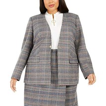 MSRP $169 Calvin Klein Blue Plaid Suit Wear to Work Jacket Size 22W - £38.88 GBP