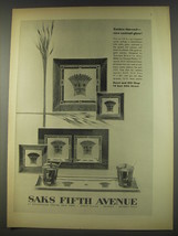 1956 Saks Fifth Avenue Georges Briard Glass Guild Golden Harvest Advertisement - £14.61 GBP