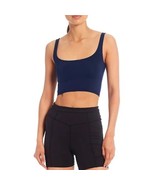 Free People Scoop Neck Crop Seamless Sleeveless Stretch Tank Top Navy M/... - €11,11 EUR