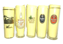 5 Kolsch Variety Gilden Funke Rats Sunner Zunft Ganser Sion German Beer Glasses - £24.05 GBP