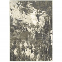 HomeRoots 388795 4 x 6 ft. Gray &amp; Ivory Abstract Area Rug - £139.23 GBP