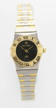 Sergio Valente Reloj Mujer Inoxidable Plata Oro Agua Resistente Bat Negro Cuarzo - £15.70 GBP