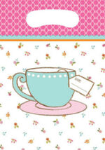 Tea Time Party Favor Loot Bags (8) - Birthday Party Supplies - $2.55