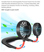 Portable Neck Fan Rechargeable Personal Hand-Free Fan Mini USB Wearable ... - $223.52 MXN