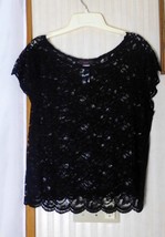 Mark Women&#39;s Black Lace Top Size XXL (17) - Rayon/Nylon Blend - Beautiful! - £10.81 GBP