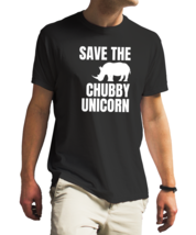 save-the-chubby-unicorn unisex black t-shirt - £18.37 GBP+