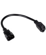 Iec Male To Edison Style Female Power Cord Adapter 16-3 - £8.62 GBP