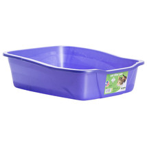 [Pack of 4] Van Ness Cat Litter Pan with Dip in Front Assorted Colors Medium ... - £60.78 GBP