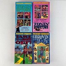Richard Simmons Fitness Exercise Groovin&#39; Dancin&#39; &amp; Tonin&#39; VHS 4 Tape Lot - £13.32 GBP